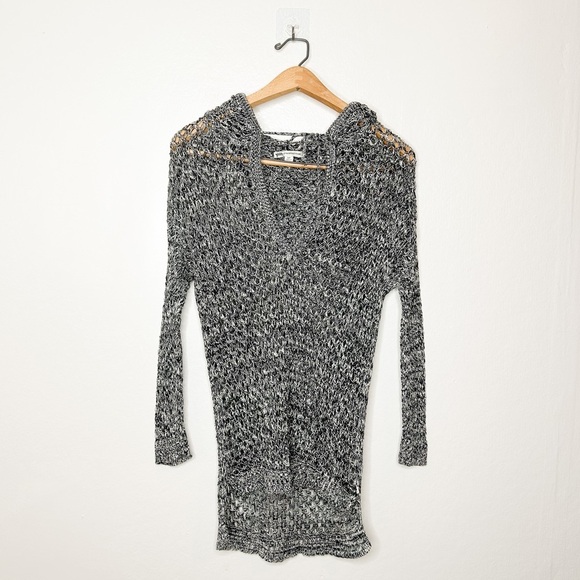 American Eagle Outfitters Open Knit Hooded Swim Cover Up Small S - Picture 3 of 7